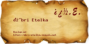 Ábri Etelka névjegykártya